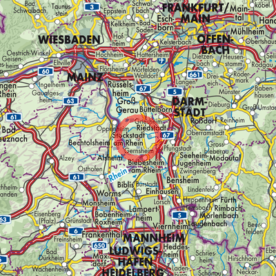 Landkarte Stockstadt am Rhein