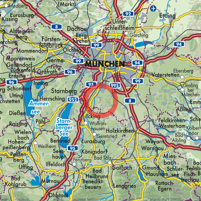 Landkarte Straßlach-Dingharting