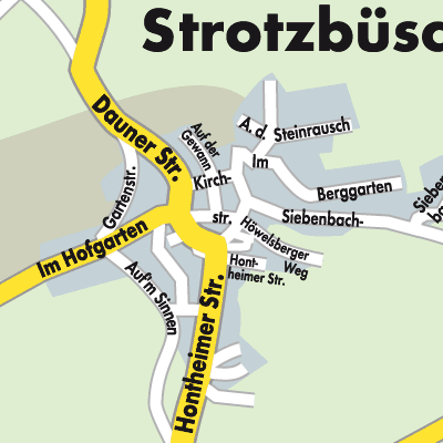 Stadtplan Strotzbüsch