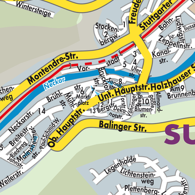 Stadtplan Sulz am Neckar