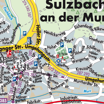Stadtplan Sulzbach an der Murr
