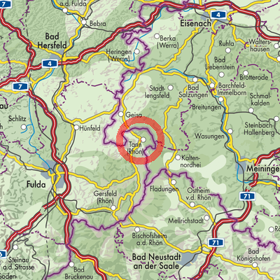 Landkarte Tann (Rhön)