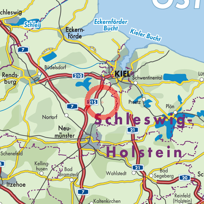 Landkarte Techelsdorf