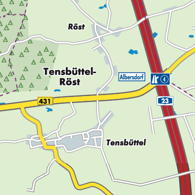 Übersichtsplan Tensbüttel-Röst