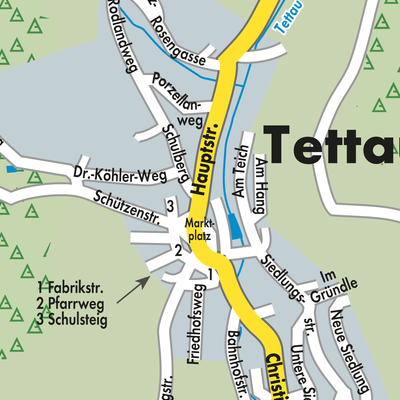 Stadtplan Tettau