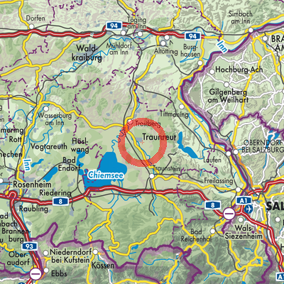 Landkarte Traunreut