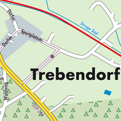 Stadtplan Trebendorf - Trjebin