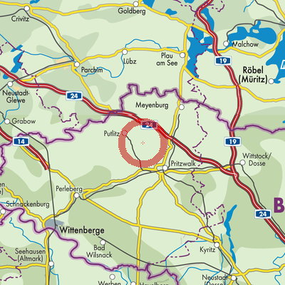Landkarte Triglitz