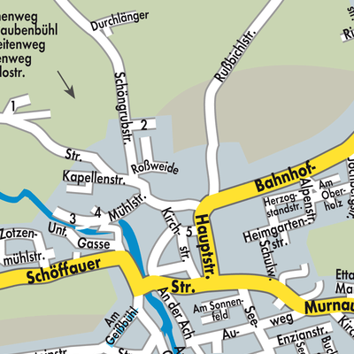 Stadtplan Uffing am Staffelsee