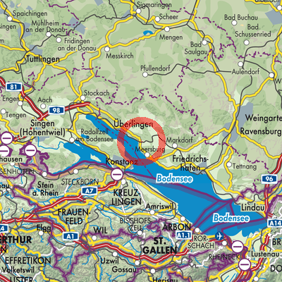 Landkarte Uhldingen-Mühlhofen