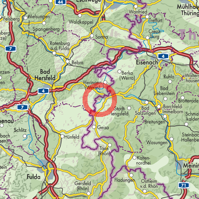 Landkarte Unterbreizbach