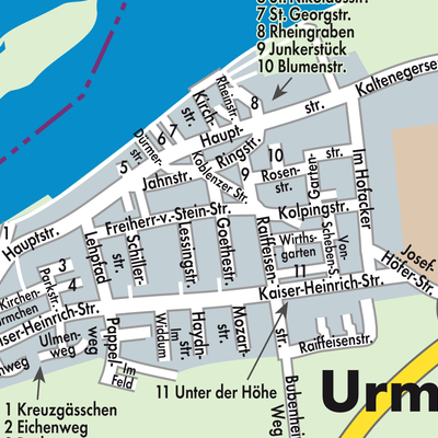 Stadtplan Urmitz