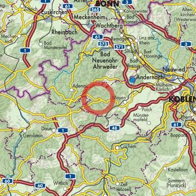 Landkarte Virneburg