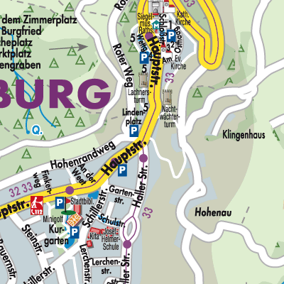 Stadtplan Waldenburg