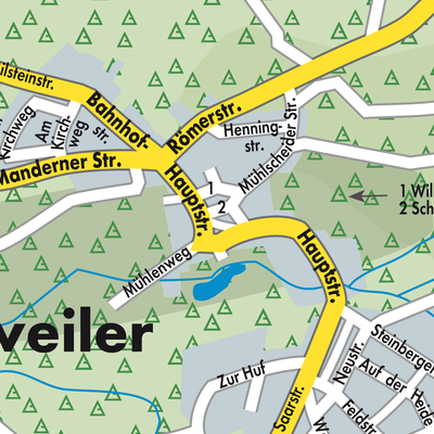 Stadtplan Waldweiler