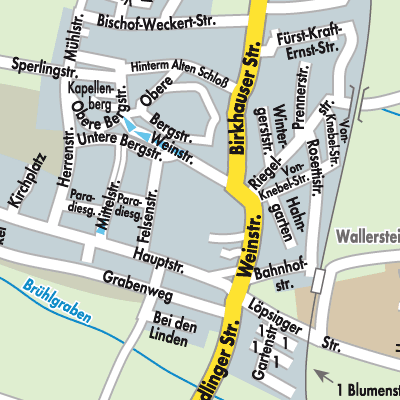 Stadtplan Wallerstein