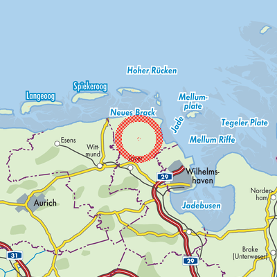 Landkarte Wangerland