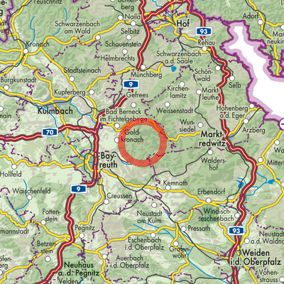 Landkarte Warmensteinach