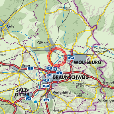 Landkarte Wasbüttel