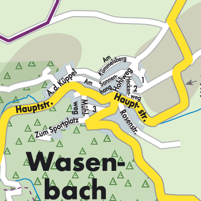 Stadtplan Wasenbach
