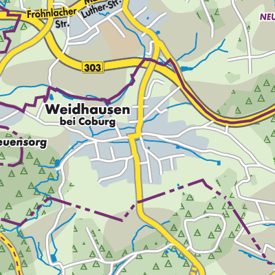 Übersichtsplan Weidhausen b.Coburg