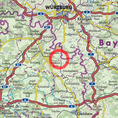 Landkarte Weikersheim