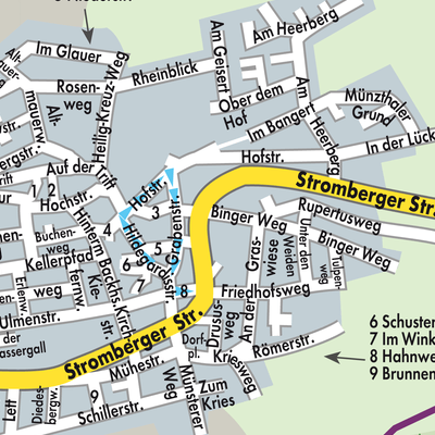 Stadtplan Weiler bei Bingen