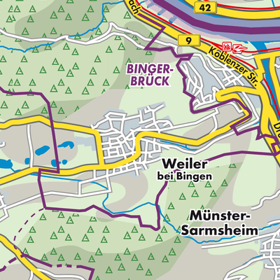 Übersichtsplan Weiler bei Bingen