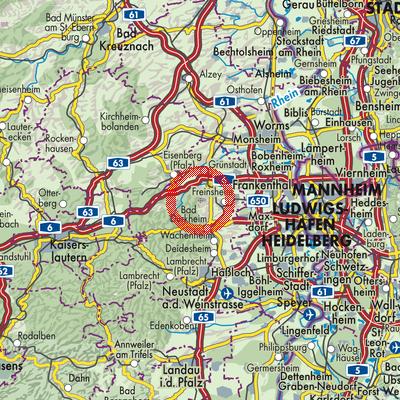 Landkarte Weisenheim am Berg