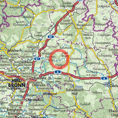 Landkarte Weißbach