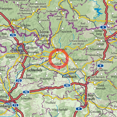 Landkarte Weißenbrunn