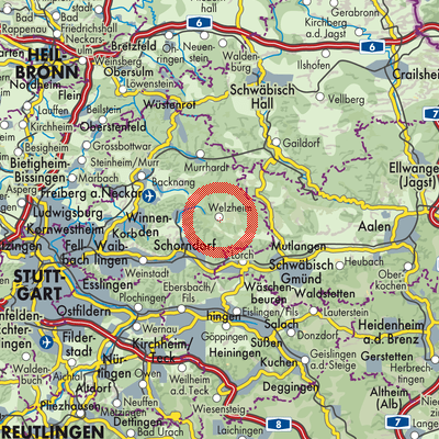Landkarte Welzheim