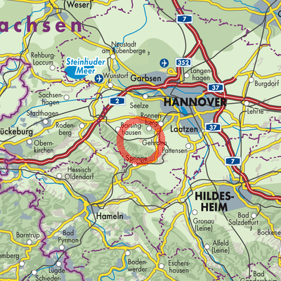 Landkarte Wennigsen (Deister)