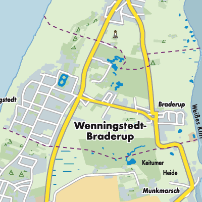 Übersichtsplan Wenningstedt-Braderup (Sylt)