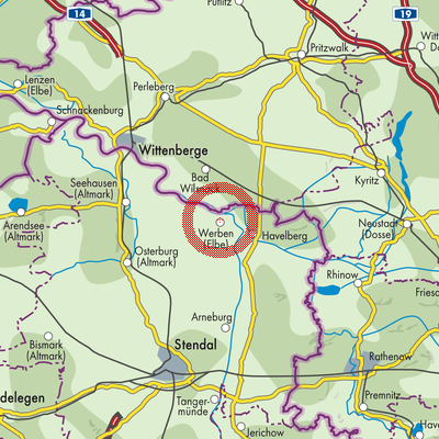 Landkarte Werben (Elbe)