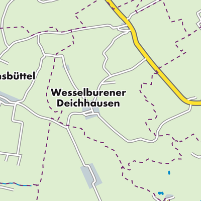 Übersichtsplan Wesselburener Deichhausen