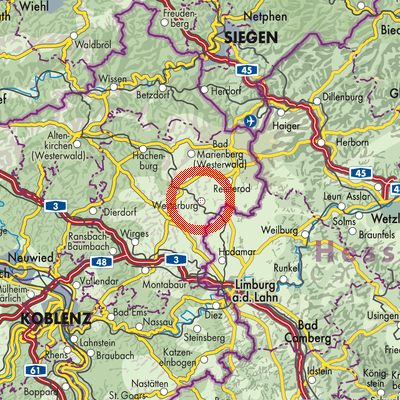 Landkarte Westerburg