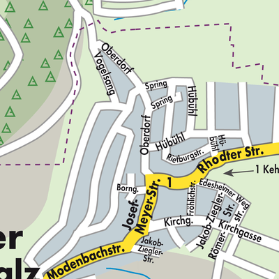 Stadtplan Weyher in der Pfalz