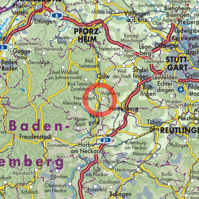 Landkarte Wildberg