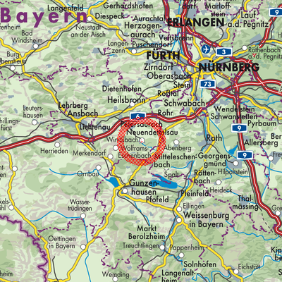 Landkarte Windsbach