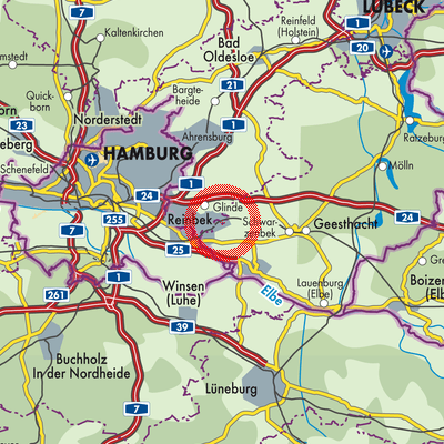 Landkarte Wohltorf