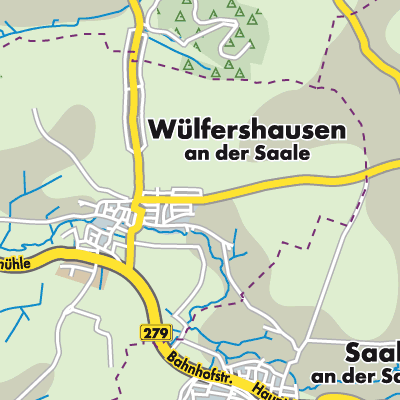 Übersichtsplan Wülfershausen an der Saale