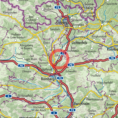 Landkarte Zapfendorf