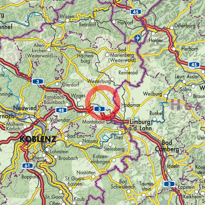 Landkarte Zehnhausen bei Wallmerod