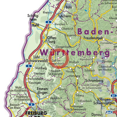 Landkarte Zell am Harmersbach