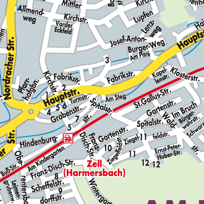 Stadtplan Zell am Harmersbach