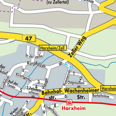 Stadtplan Zellertal