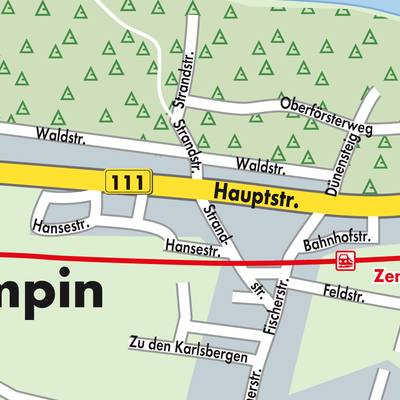 Stadtplan Zempin