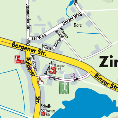 Stadtplan Zirkow