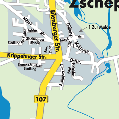 Stadtplan Zschepplin